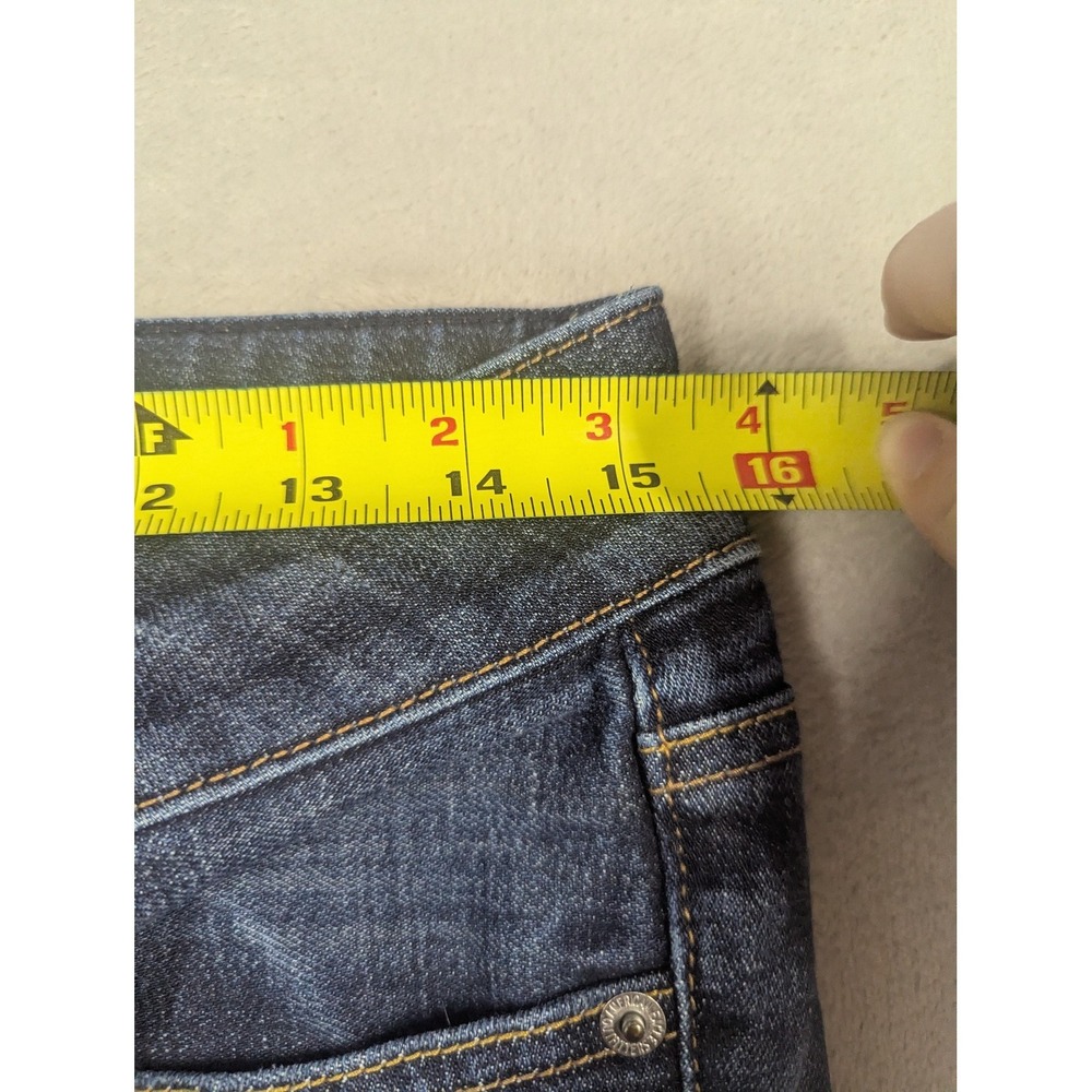 American Eagle Jeans Womens 8 Blue Artist Crop Low Rise Med Wash Stretch Denim - Picture 8 of 15